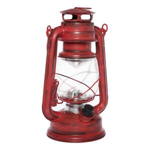 LED-lantaarn Teje transparant glas/ijzer - Antiek Rood
