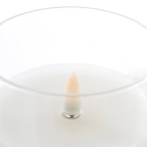LED-Kerze Kabern Klarglas / Wachs - Weiß