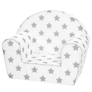 Kinderfauteuil Grey Stars Wit - Andere - Textiel - 34 x 42 x 51 cm