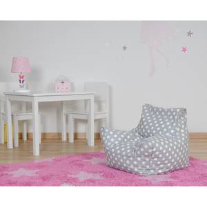 Pouf White Dots Grigio - Altro - Tessile - 50 x 43 x 40 cm