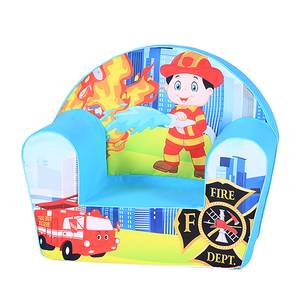 Kindersessel Fireman Blau - Andere - Textil - 34 x 42 x 51 cm
