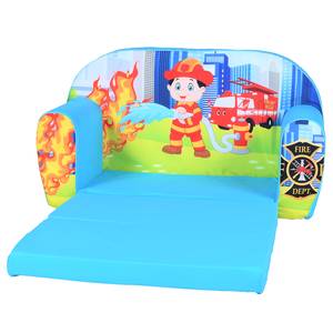 Kindersofa Fireman Blau - Andere - Textil - 34 x 42 x 77 cm