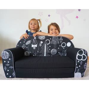 Kindersofa Rabbit Schwarz - Andere - Textil - 34 x 42 x 77 cm