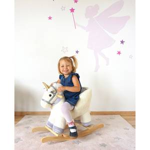 Sedia a dondolo unicorno Stella Bianco - Altro - 33 x 55 x 70 cm