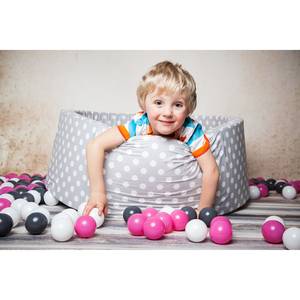 Bällebad Soft White Dots Grau Grau / Pink