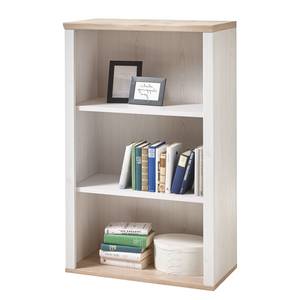 Open kast Pirie witte larikshouten look/lichte eikenhouten look - Hoogte: 123 cm