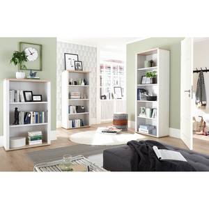 Open kast Pirie witte larikshouten look/lichte eikenhouten look - Hoogte: 123 cm