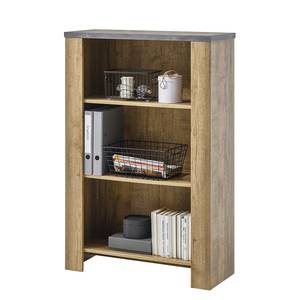 Open kast Lithgow wild eikenhouten look/antracietkleurig - Hoogte: 120 cm