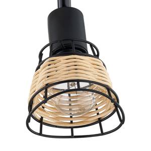 Lampada da soffitto Lendum I Ferro / Rattan - Numero di lampadine necessarie: 3