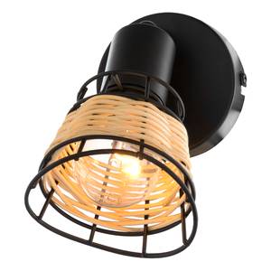 Wandlamp Lendum ijzer/rotan - 1 lichtbron