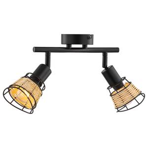 Plafondlamp Lendum I ijzer/rotan - Aantal lichtbronnen: 2