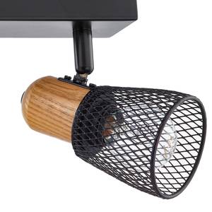 Plafondlamp Tolne I ijzer/massief grenenhout - Aantal lichtbronnen: 3