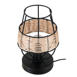 Tischleuchte Jerup Eisen / Rattan  - 1-flammig