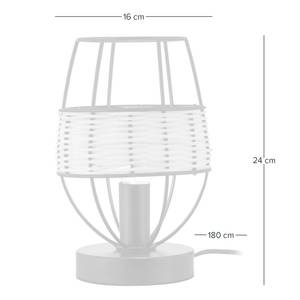 Tafellamp Jerup ijzer/rotan  - 1 lichtbron