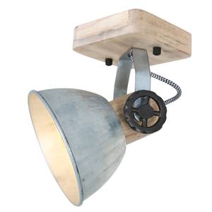 Plafondlamp Gearwood VII ijzer/deels massief eikenhout - 1 lichtbron