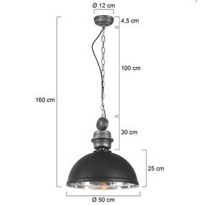 Suspension Gaeve Fer - 1 ampoule - Diamètre : 52 cm