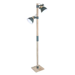 Lampadaire Gearwood II Fer / Partiellement en chêne massif - 2 ampoules