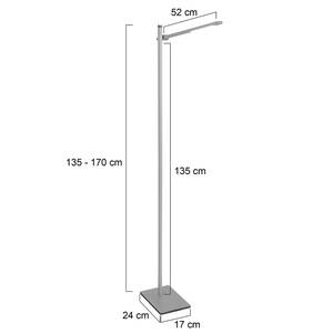 Staande LED-lamp Stekk ijzer - 1 lichtbron - Zilver