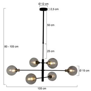 Hanglamp Constellation ijzer - 6 lichtbronnen