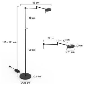 LED-Stehleuchte Turound IV Rauchglas / Eisen - 1-flammig