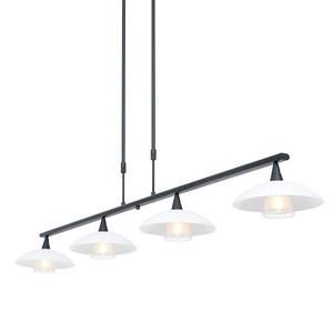 LED-Pendelleuchte Tallerken VI Milchglas / Eisen - 4-flammig