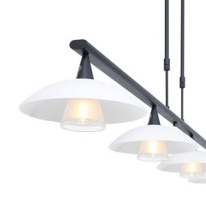 LED-Pendelleuchte Tallerken VI Milchglas / Eisen - 4-flammig