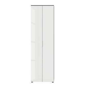 Garderobenschrank Rimini Glas - Weiß / Graphit