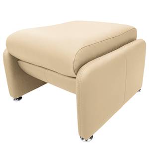 Gestoffeerde hocker Capri echt leer - Leer Mabel: Beige