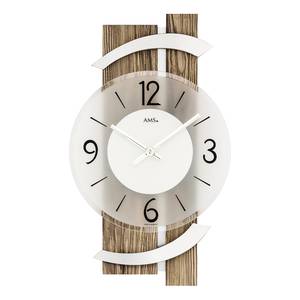 Horloge murale Cedar Verre satiné / Aluminium - Marron