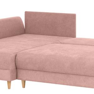 Ecksofa Cab Microfaser - Microfaser Enza: Mauve - Longchair davorstehend links