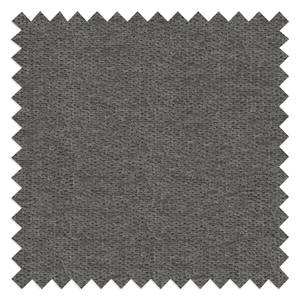 Canapé d’angle Calau Microfibre - Microfibre Enza: Gris foncé - Méridienne longue à droite (vue de face) - Avec fonction couchage