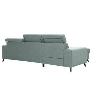 Ecksofa Cadima II Webstoff - Webstoff Cavo: Grau - Longchair davorstehend links - Ohne Schlaffunktion