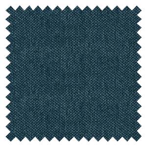 Divano angolare Cadima II Tessuto - Tessuto Cavo: color blu marino - Longchair preimpostata a destra - Funzione letto