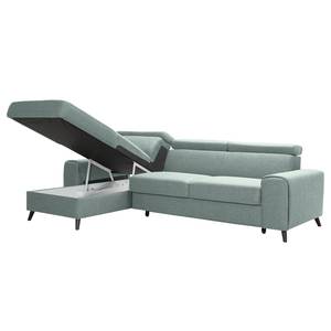 Ecksofa Cadima II Webstoff - Webstoff Cavo: Grau - Longchair davorstehend links - Mit Schlaffunktion