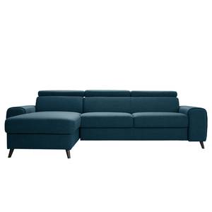 Ecksofa Cadima II Webstoff - Webstoff Cavo: Marineblau - Longchair davorstehend links - Ohne Schlaffunktion