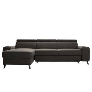 Ecksofa Cadima II Webstoff - Webstoff Cavo: Braun - Longchair davorstehend links - Mit Schlaffunktion