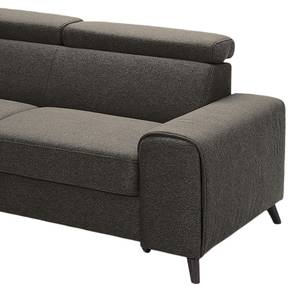 Ecksofa Cadima II Webstoff - Webstoff Cavo: Braun - Longchair davorstehend links - Mit Schlaffunktion