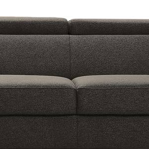 Ecksofa Cadima II Webstoff - Webstoff Cavo: Braun - Longchair davorstehend links - Mit Schlaffunktion