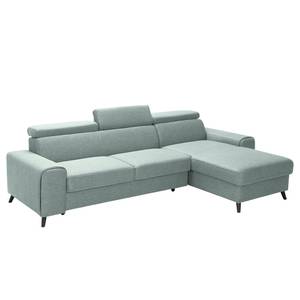 Ecksofa Cadima II Webstoff - Webstoff Cavo: Grau - Longchair davorstehend rechts - Mit Schlaffunktion