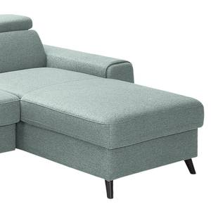 Ecksofa Cadima II Webstoff - Webstoff Cavo: Grau - Longchair davorstehend rechts - Mit Schlaffunktion