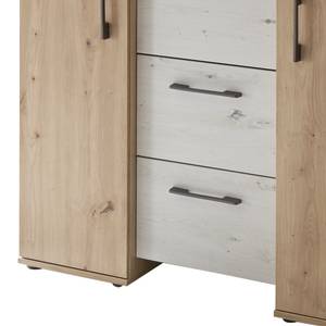 Verschoningscommode Micha Knoesteikenhout/wit - Breedte: 98 cm