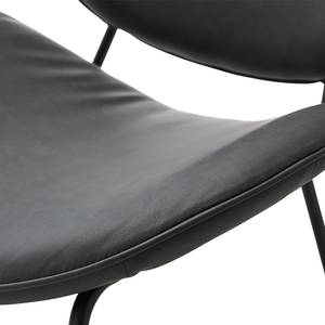 Chaises Eno II (lot de 2) Imitation cuir / Métal - Gris / Noir