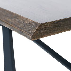 Table Berck Chêne foncé / Noir - Chêne foncé - 200 x 100 cm