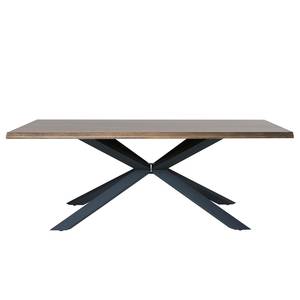 Eettafel Berck donker eikenhout/zwart - Donkere eikenhout - 160 x 90 cm