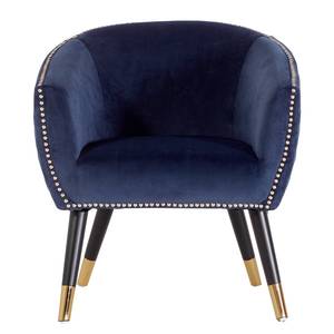 Fauteuil Alba Velours - Bleu marine