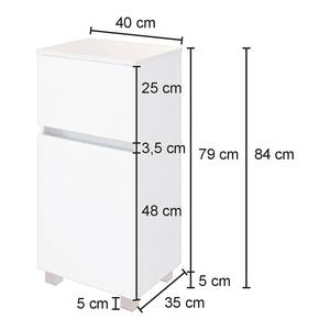 Badezimmerset Tira V (5-teilig) Glas Grau / Eiche Wotan Dekor