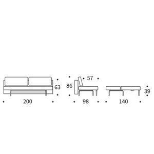 Schlafsofa Conlix Webstoff - Grau