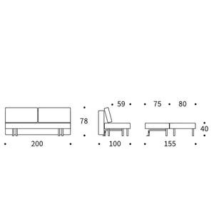 Schlafsofa Achillas Webstoff - Lichtgrau