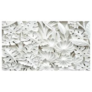 Papier peint en intissé Jardin secret Intissé - Blanc / Vert - 500 x 280 m