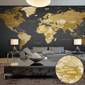 Fototapete World Map: Modern Geography Vlies - Mehrfarbig - 500 x 280 cm